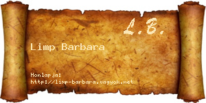 Limp Barbara névjegykártya